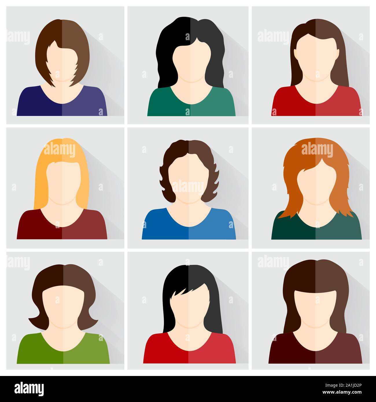 Vector set of flat people icons Stock Vector Image & Art - Alamy