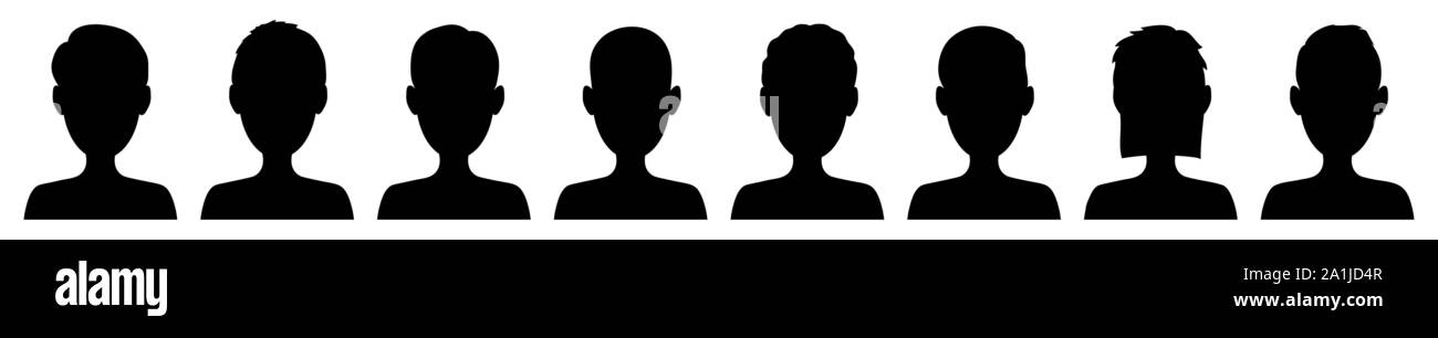 People icons set isolated on white background. Vector illustration ...