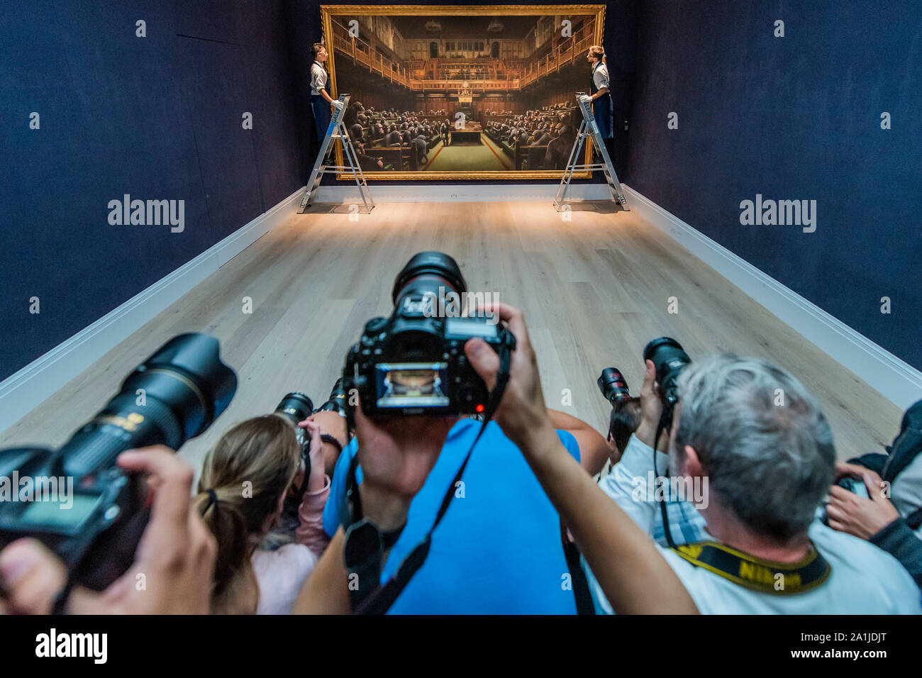 Banksy devolved parliament hi-res stock photography and images - Alamy