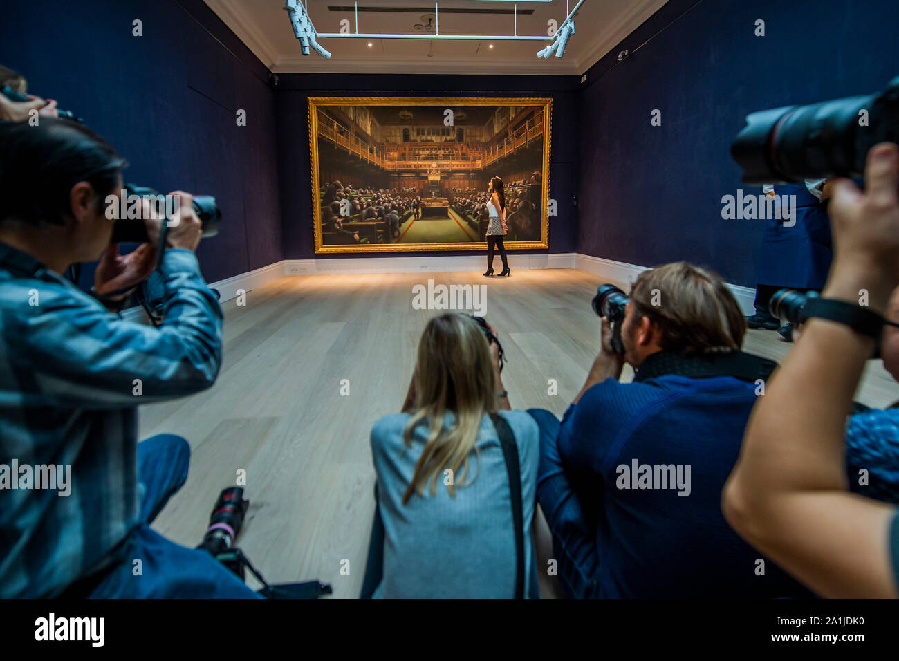 Banksy devolved parliament hi-res stock photography and images - Alamy