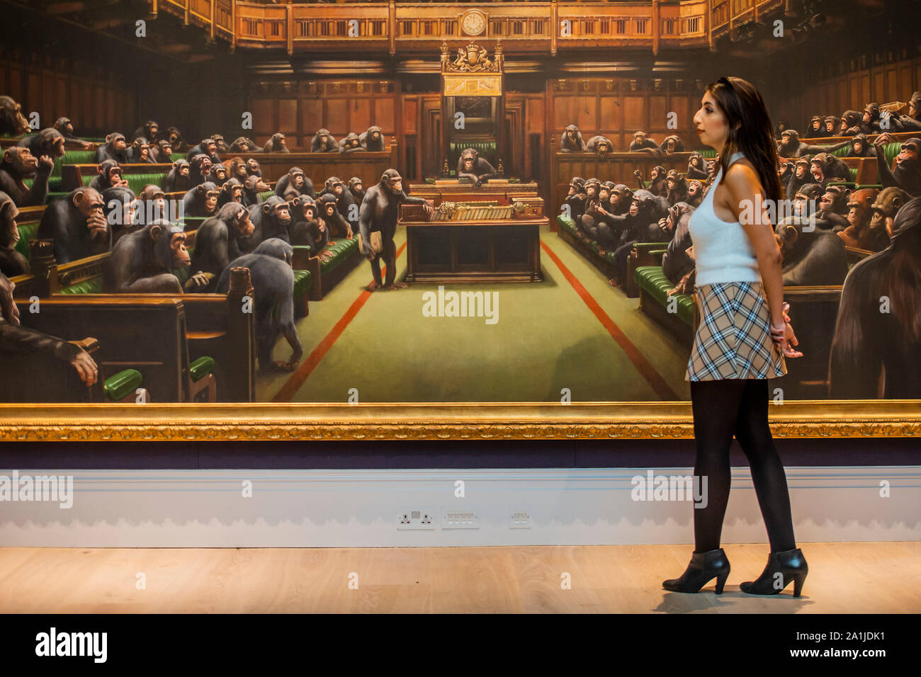 Banksy devolved parliament hi-res stock photography and images - Alamy