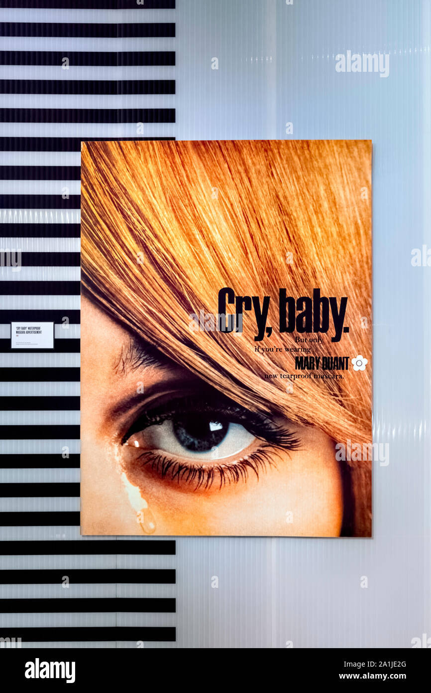 Mary Quant Exhibition Victoria & Albert Museum London UK advert for