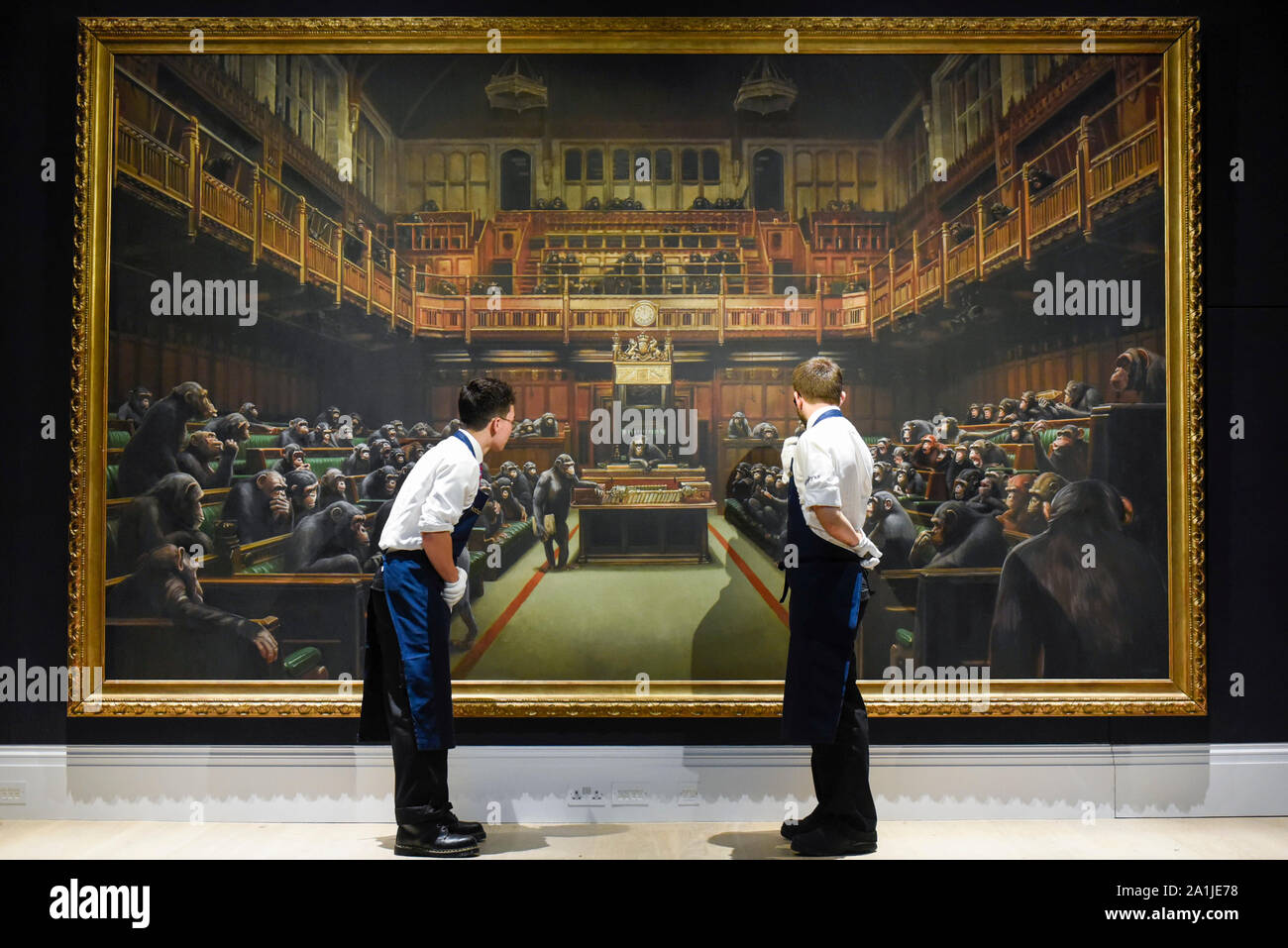 Banksy devolved parliament hi-res stock photography and images - Alamy