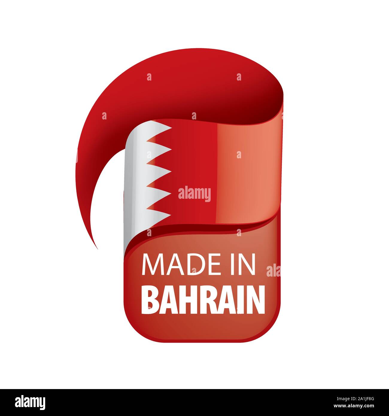 Bahrain flag, vector illustration on a white background Stock Vector ...