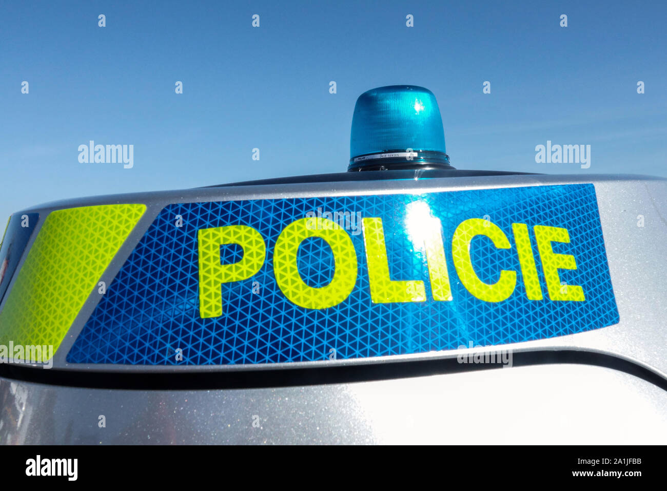 Czech Police Design Flashing Beacon Light Detail Czech Republic Stock Photo