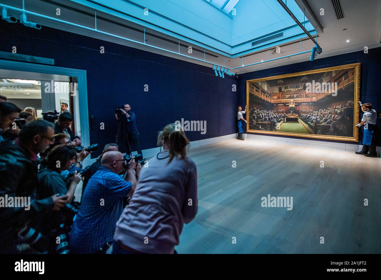 Banksy devolved parliament hi-res stock photography and images - Alamy