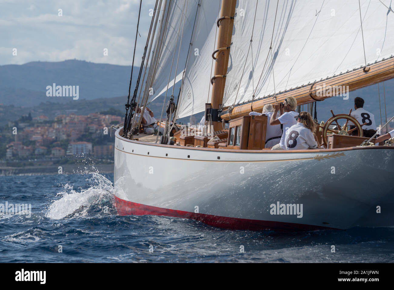 Crew members aboard on Moonbeam IV 