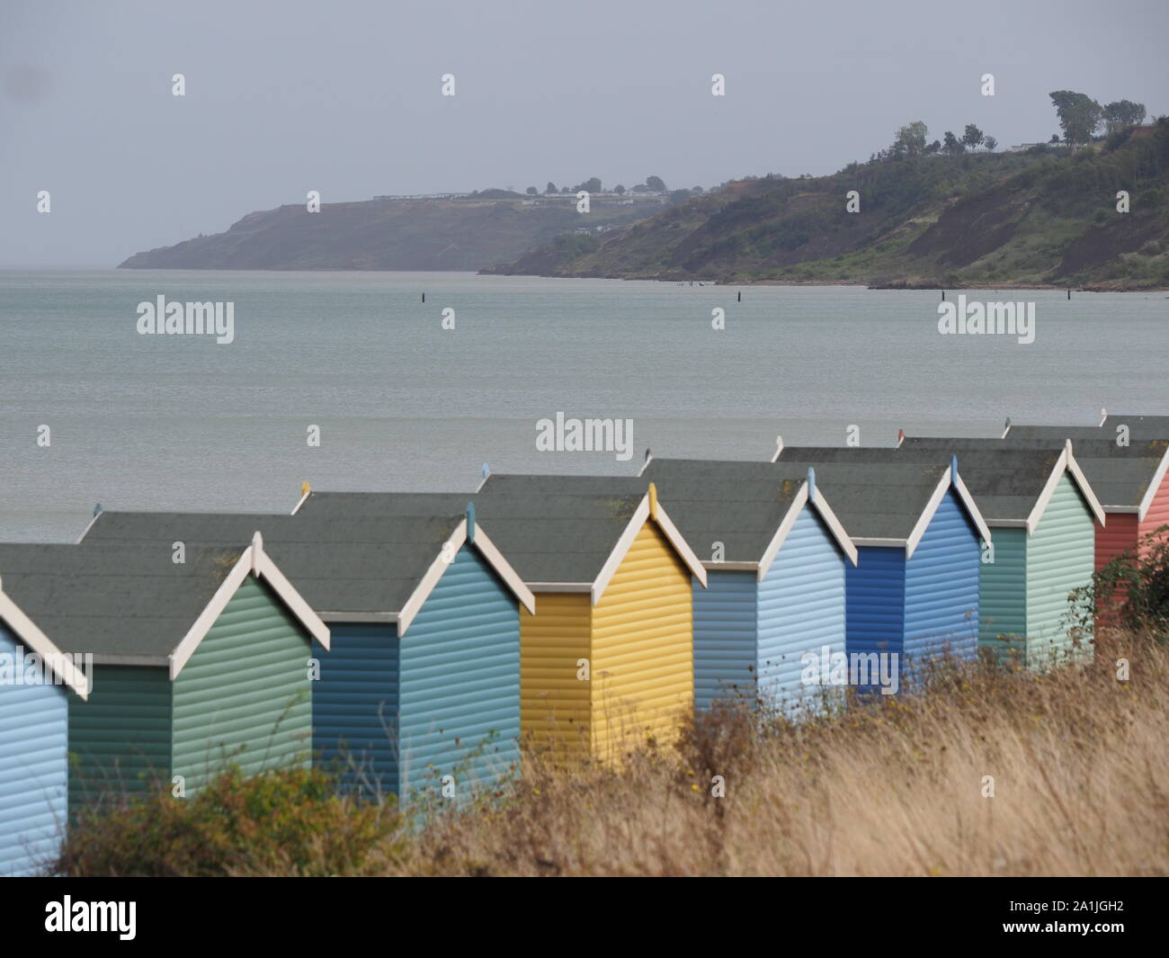 Minster on Sea, Kent, UK. 27th September, 2019. UK Weather: a grey ...