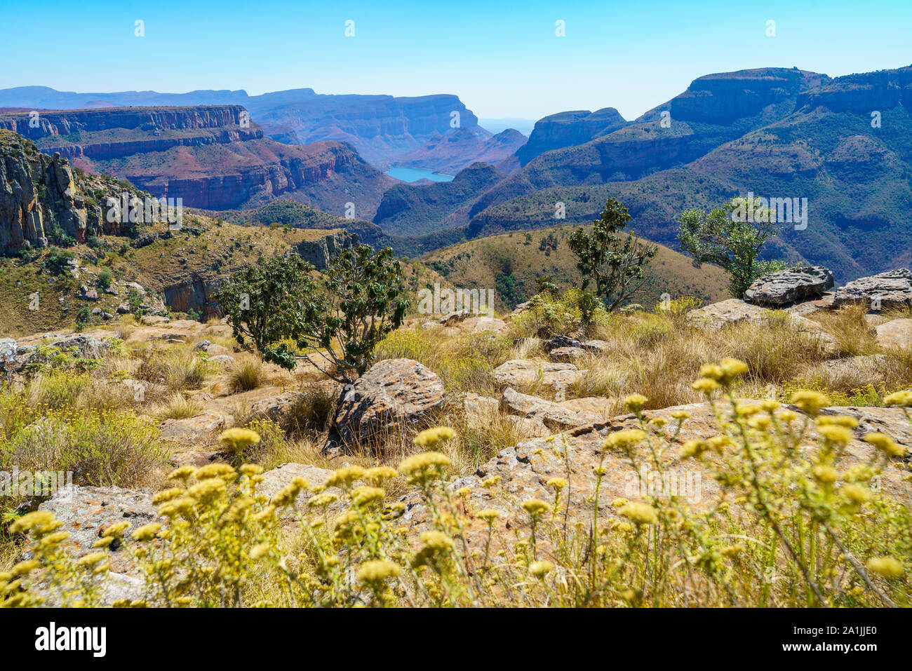 beautiful blyde river canyon from lowveld view in south africa Stock Photo