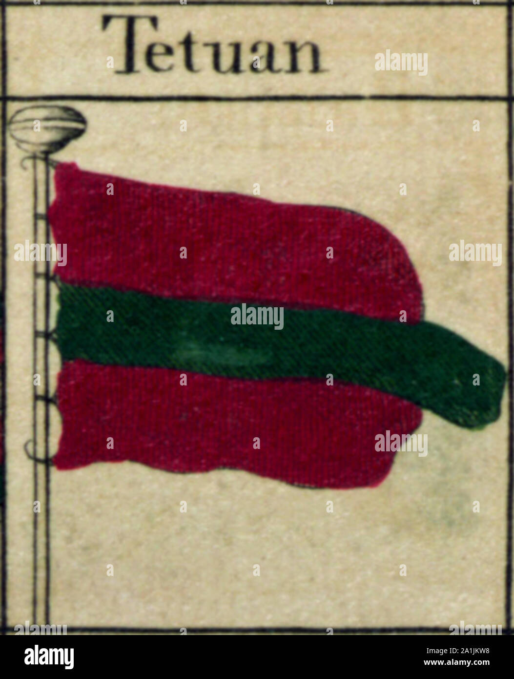 Naval flag of Tetuan - Bowles's chart of 1783 Stock Photo - Alamy
