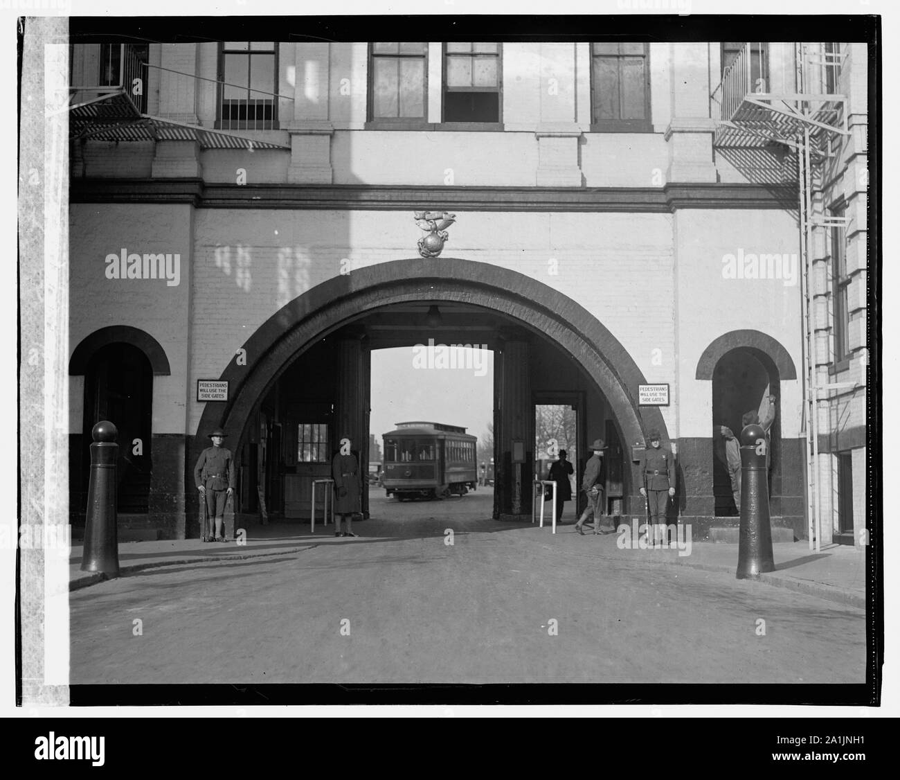 Navy Yard gate Stock Photo Alamy