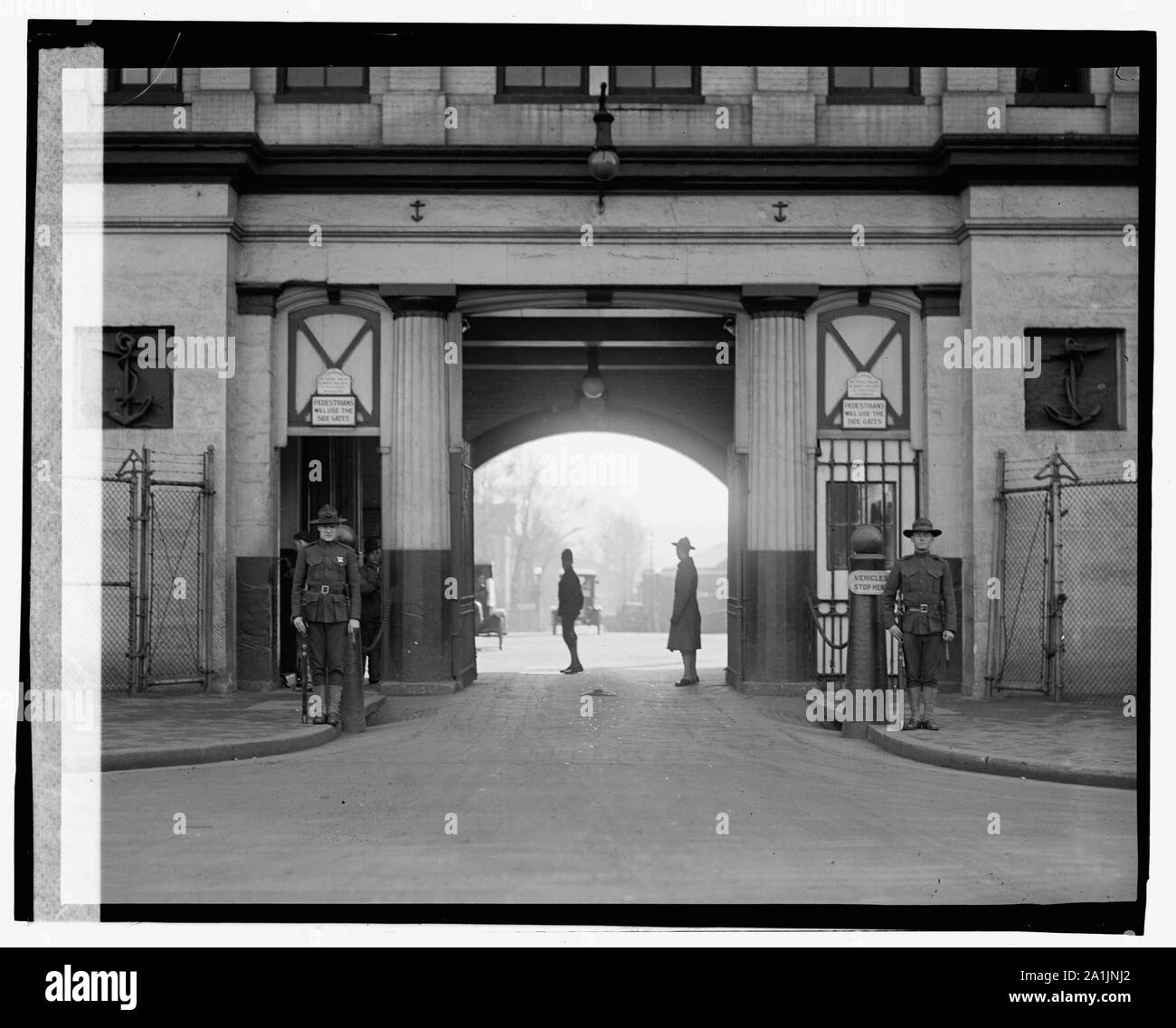 Navy Yard gate Stock Photo Alamy