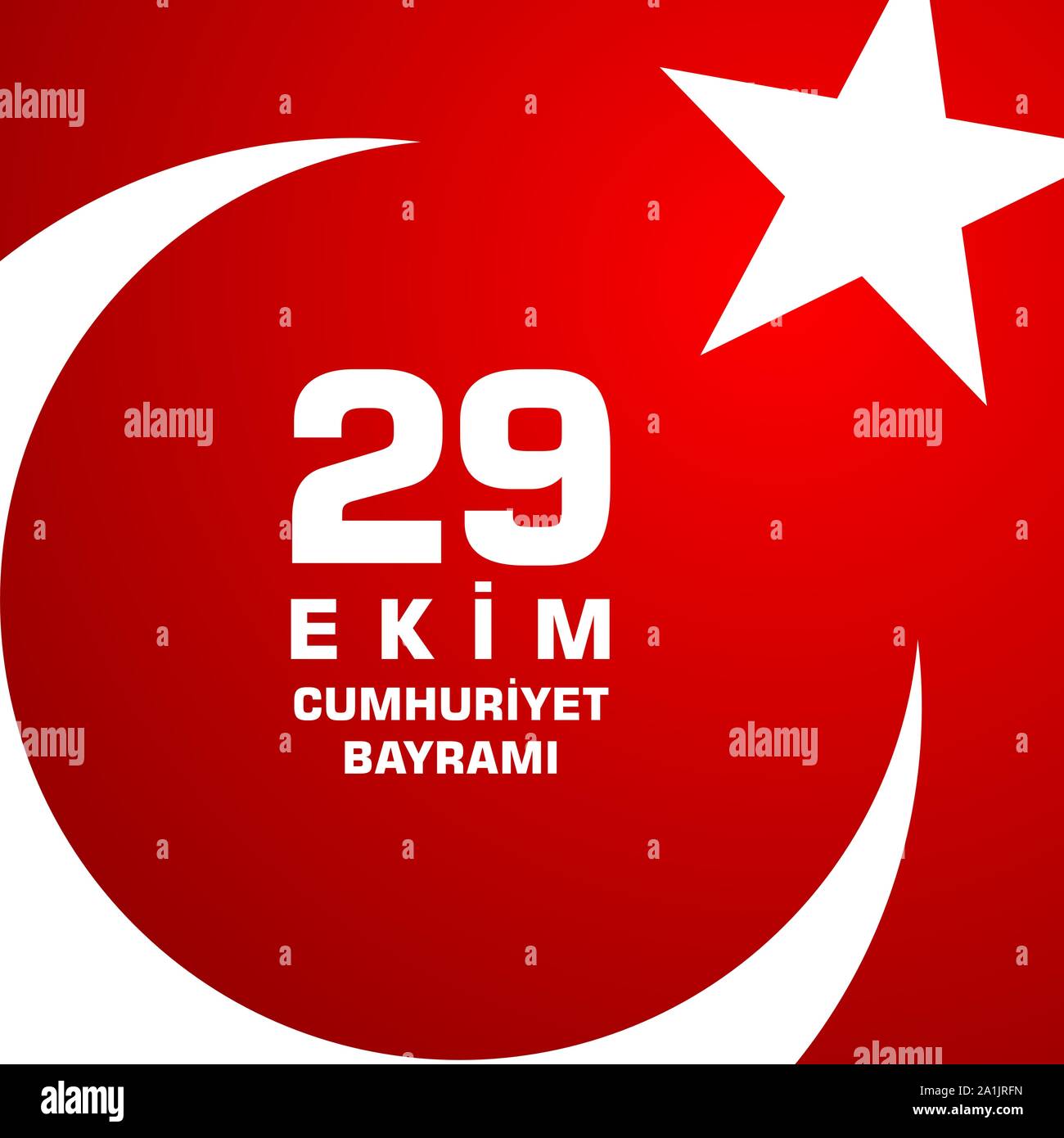 29 Ekim Cumhuriyet Bayraminiz kutlu olsun. Translation: 29 october Happy Republic Day Turkey. Stock Vector