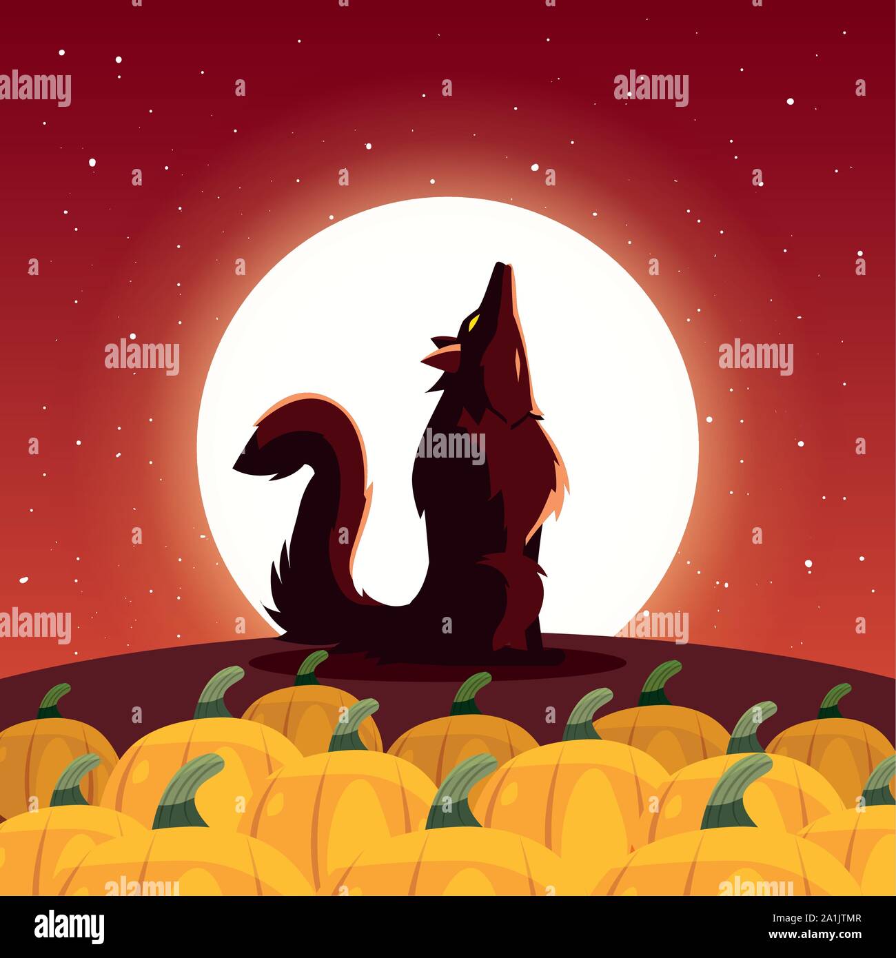Wolf Howling Moon High Resolution Stock Photography And Images Alamy