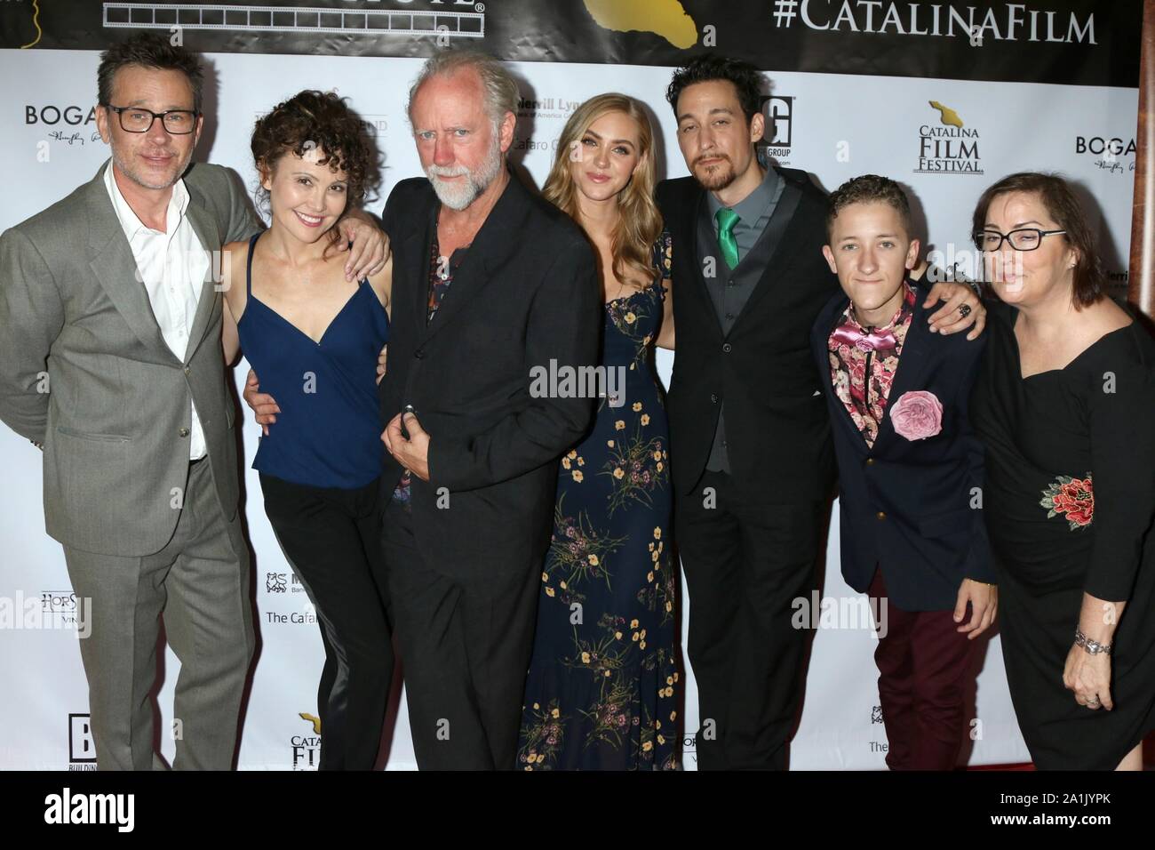 Long Beach, CA. 26th Sep, 2019. Connor Trinneer, Reiko Aylesworth, Xander Berkeley, Jessica Sipos, Sterling Hurst, Nickolas Wolf, Jillian Armenante at arrivals for Catalina Film Festival - THU, RMS Queen Mary, Long Beach, CA September 26, 2019. Credit: Priscilla Grant/Everett Collection/Alamy Live News Stock Photo