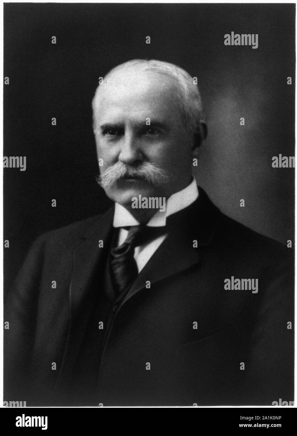 Nelson Wilmarth Aldrich, head-and-shoulders portrait, facing slightly left] / engr. by W. T. Bather Stock Photo