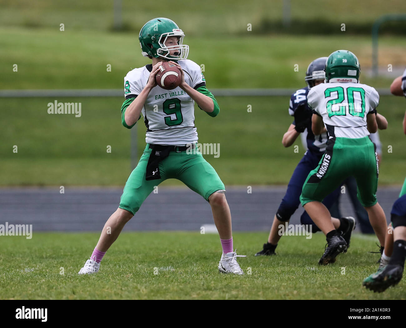 Football action with East Valley vs Lake City in Coeur d'Alene, Idaho