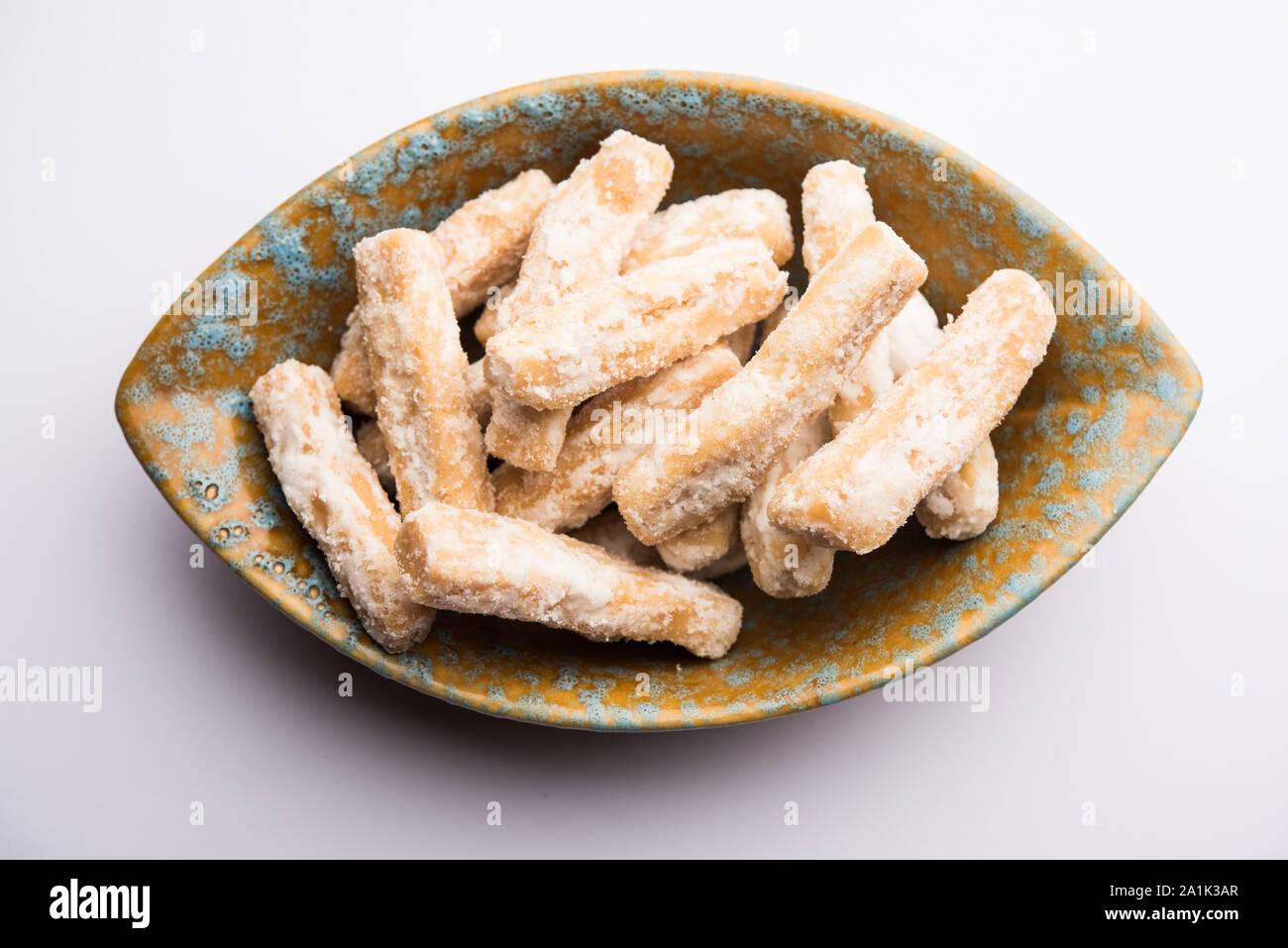Maida Petha made using Corn Flour with sugar syrup coating Stock Photo