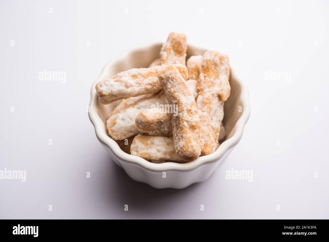 Maida Petha made using Corn Flour with sugar syrup coating Stock Photo Alamy