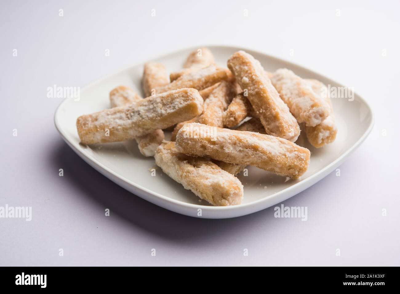 Maida Petha made using Corn Flour with sugar syrup coating Stock Photo