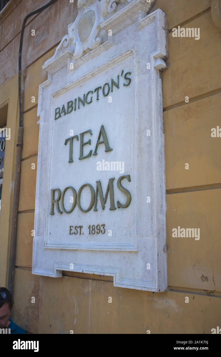 Babington's Tea Rooms near the Spanish steps in Rome Stock Photo