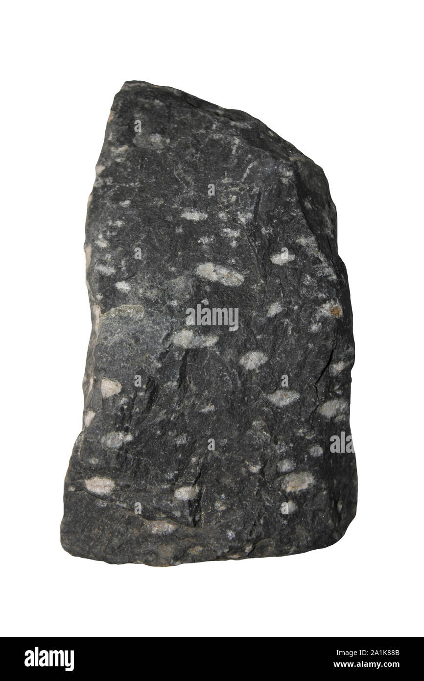 Andesite - Amygdaloidal metamorphosed - Shap Blue Quarry, Cumbria, UK Stock Photo