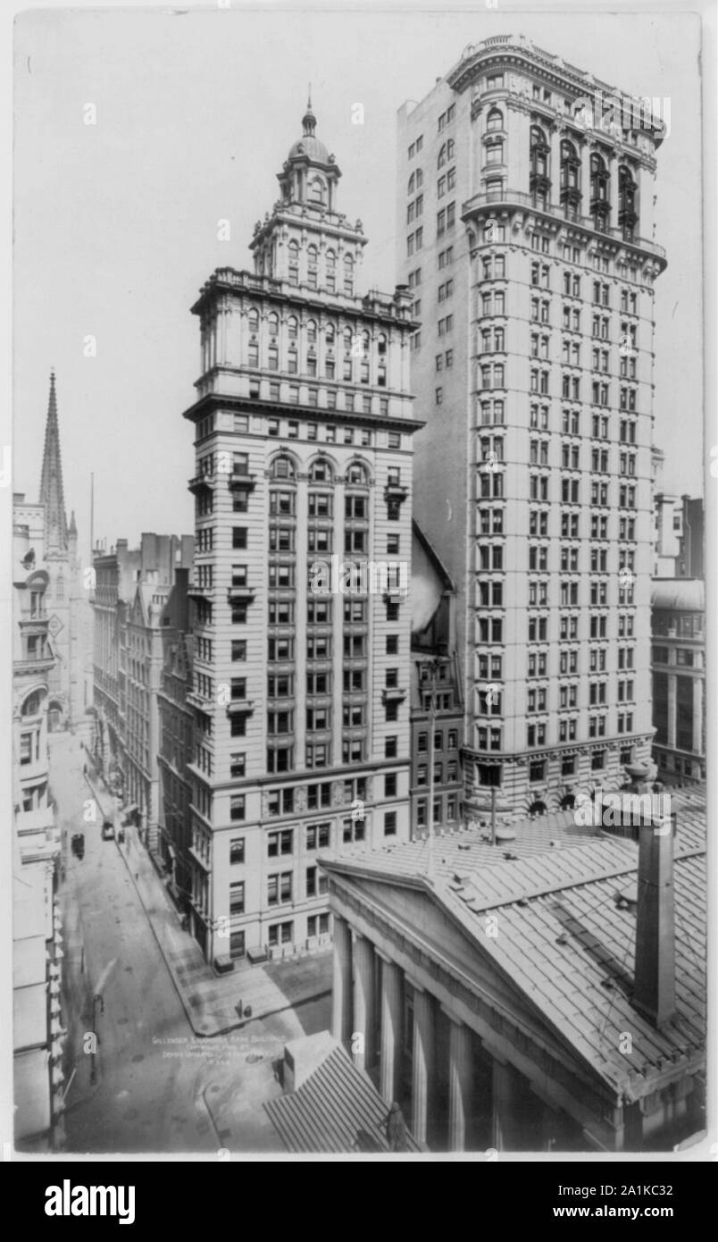 New York City Gillender & Hanover Bank Buildings Stock Photo Alamy