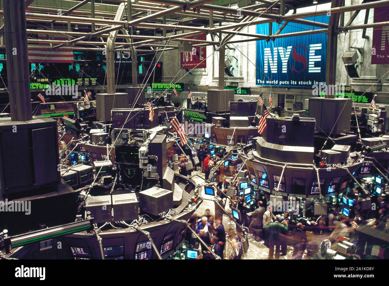 New York Stock Exchange trading floor on Wall Street, New York, New York Stock Photo