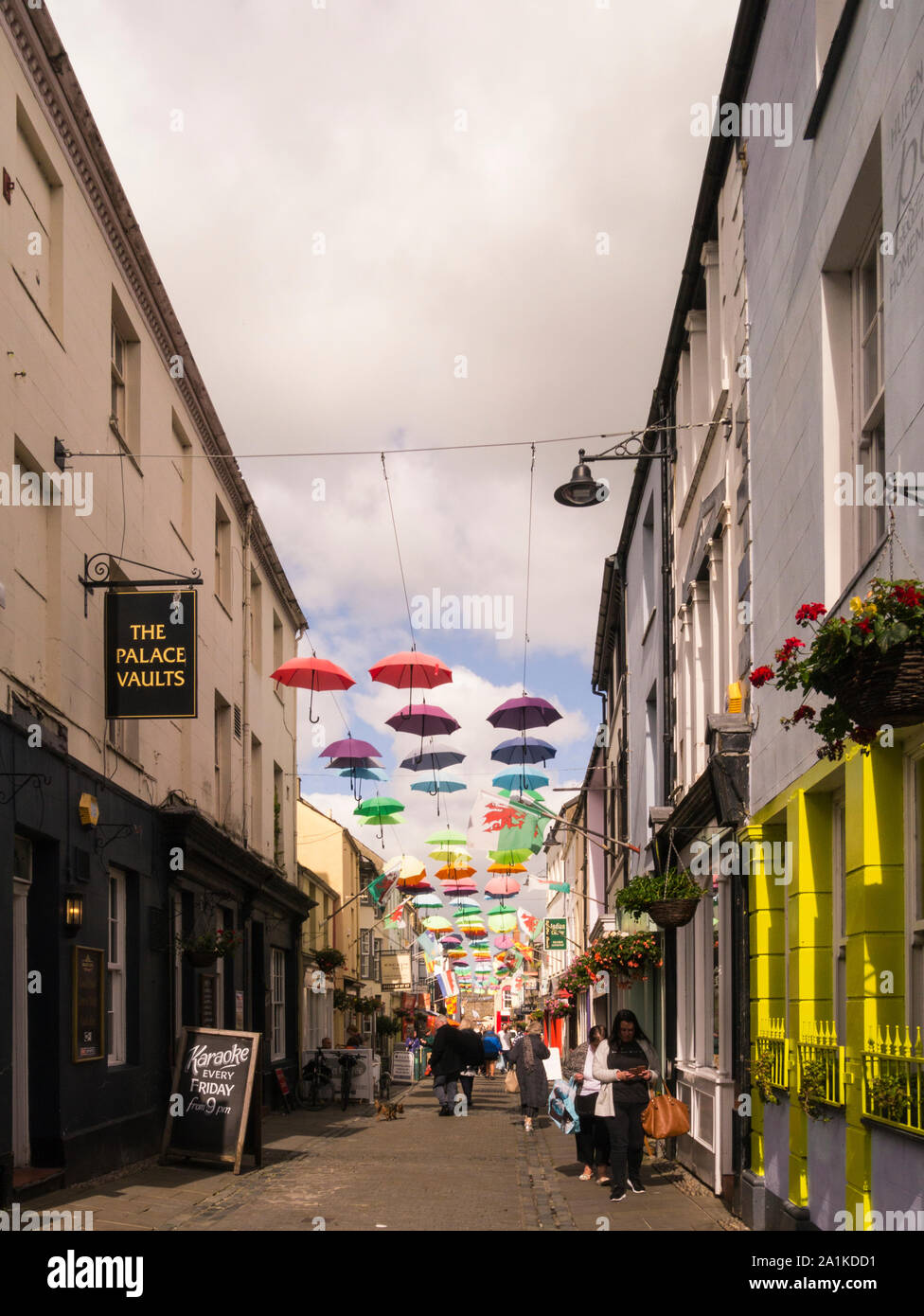 Caernarfon town narrow street hires stock photography and images Alamy