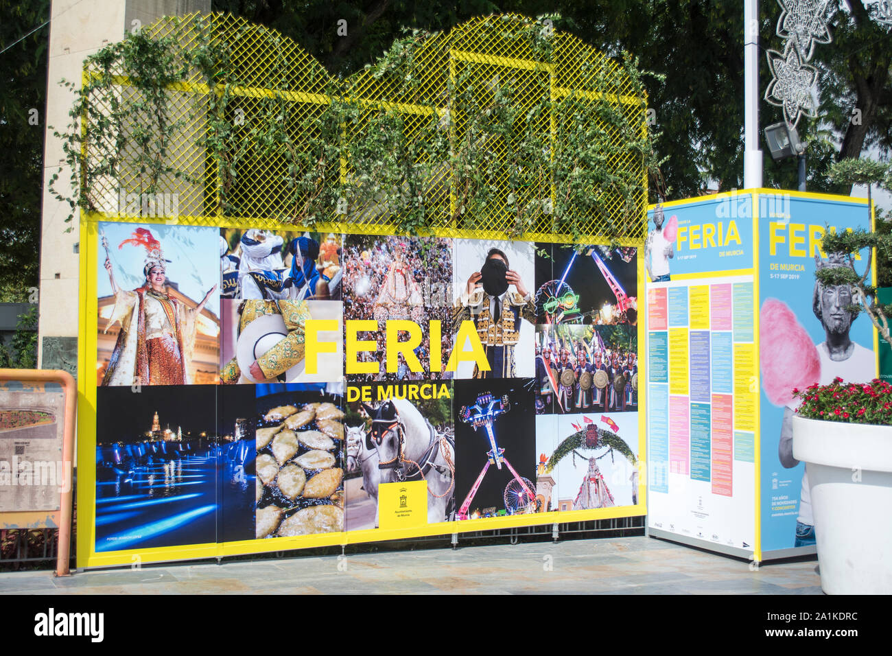 Signage for the Feria in the city of Murcia Spain Stock Photo
