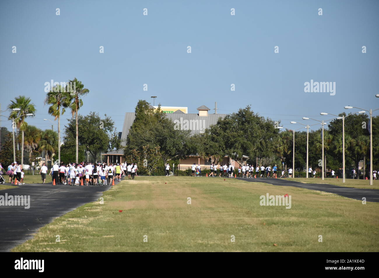 This photograph was taken at the 2019 Color Run 5K road race. These ...