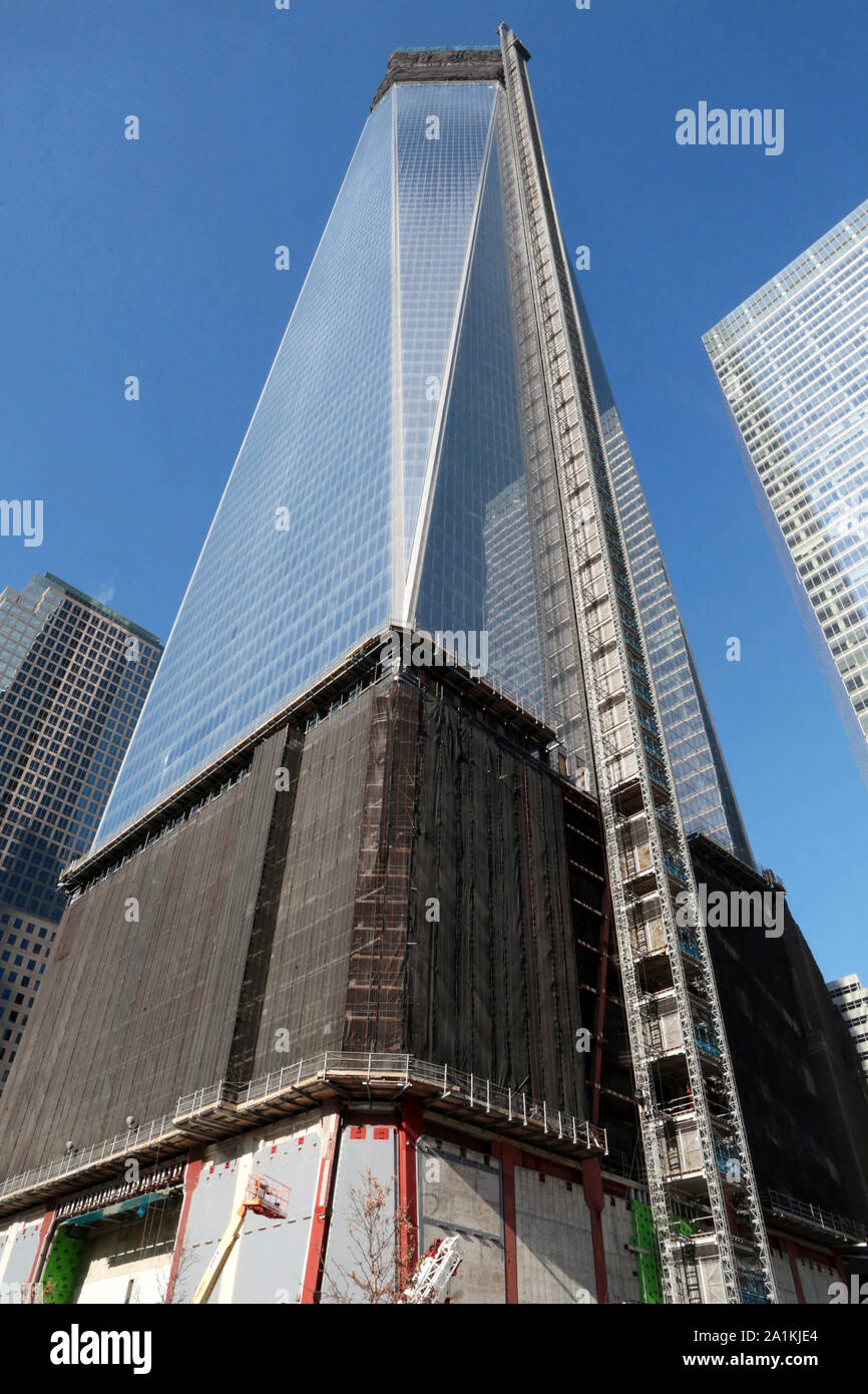 One World Trade Center. Ground Zero. Freedom Tower construction site ...