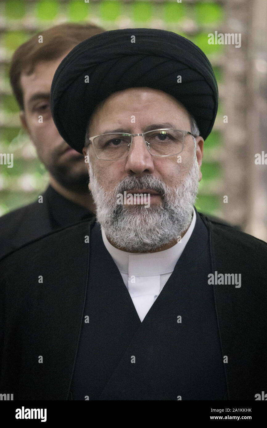September 26 2019 Tehran Iran Ebrahim Raisi Chief Justice Of Judicial System Of Iran And Member Of The Assembly Of Experts Visit The Mausoleum Of Ruhollah Khomeini Founder Of The Islamic Republic