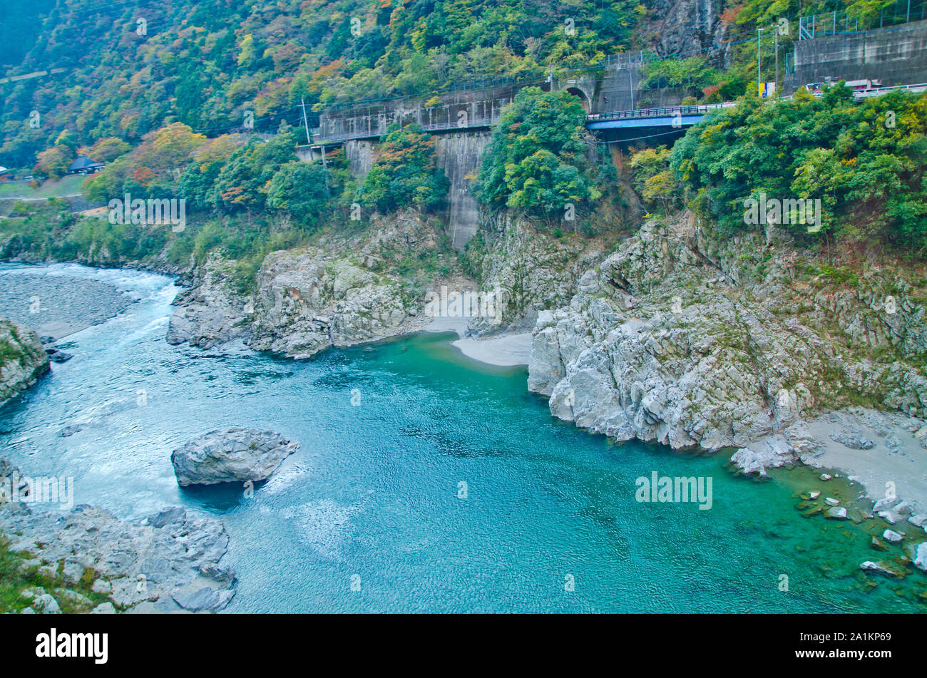 Yoshino river,Oboke Tokushima, shikoku, Japan Stock Photo Alamy