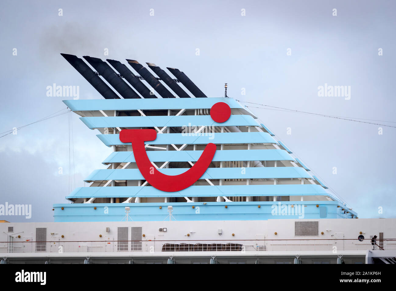 Tui Cruise Ship Marella Explorer pictured leaving Southampton, UK Stock Photo