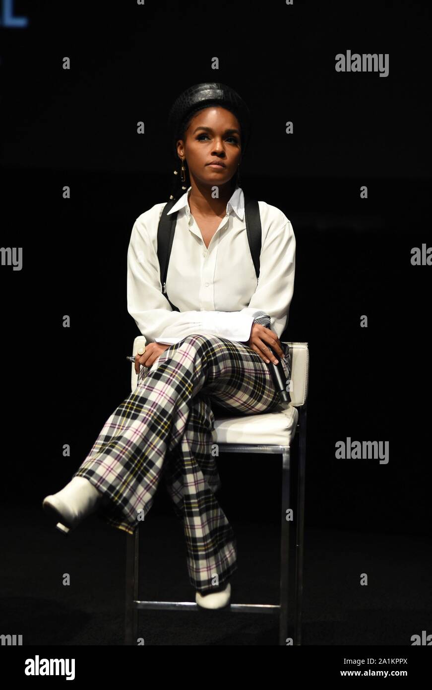 Janelle Monae at the press conference for Global Citizen Goal Live: The Possible Dream 2020 Campaign Launch, St. Ann's Warehouse, Brooklyn, NY September 26, 2019. Photo By: Kristin Callahan/Everett Collection Stock Photo
