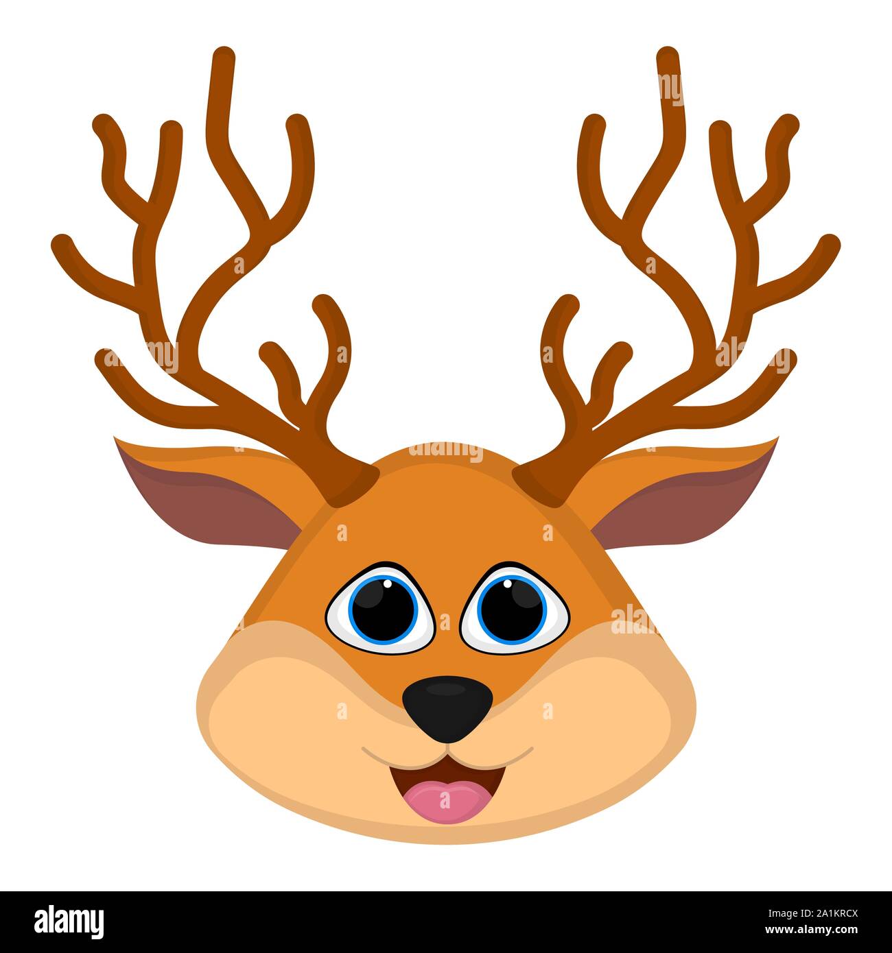 Cartoon of a cute deer head - VEctor Stock Vector Image & Art - Alamy