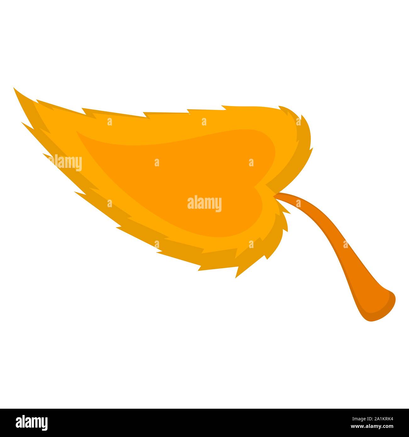 Isolated autum leaf on aw hite background - Vector Stock Vector