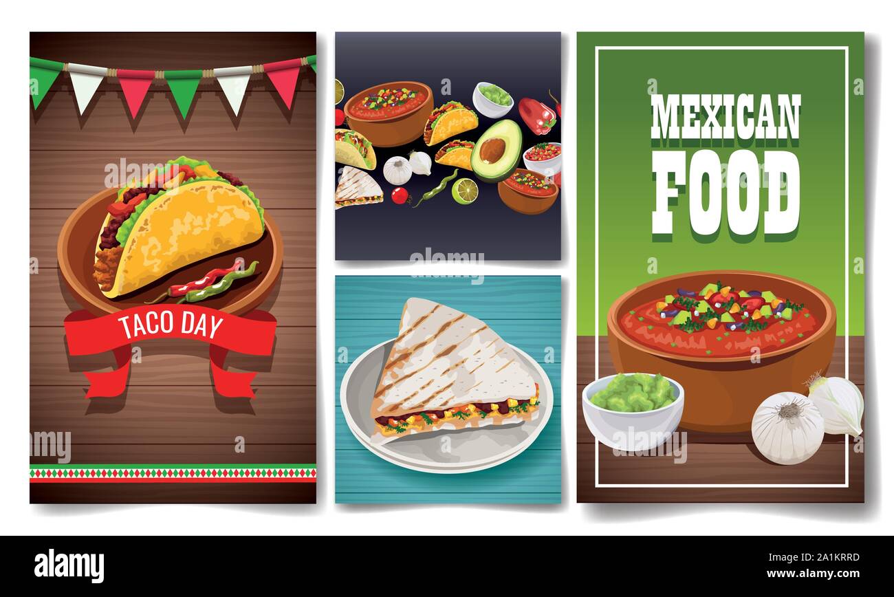 Delicious Mexican Food sets designs Stock Vector Image & Art - Alamy