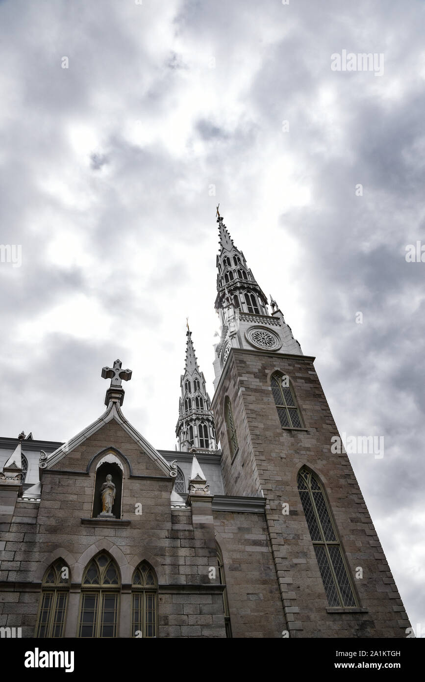 Ottawa Notre-Dame Basilica Cathedral Stock Photo
