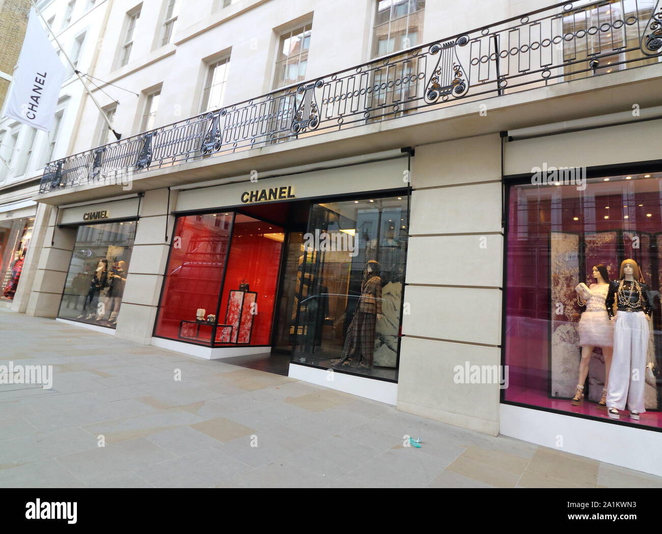 April 2019. London. A View Of The Chanel Store On Bond Street In