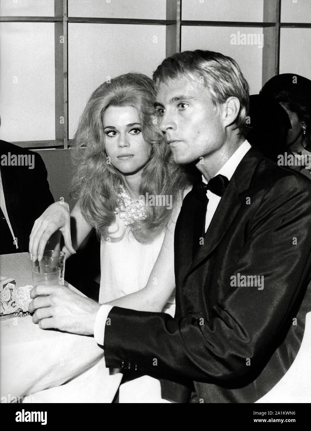 Stars of 'Barbarella', Jane Fonda and John Phillip Law, in Venice, Italy for the 28th International Film Festival,1967  File Reference # 33848-706THA Stock Photo