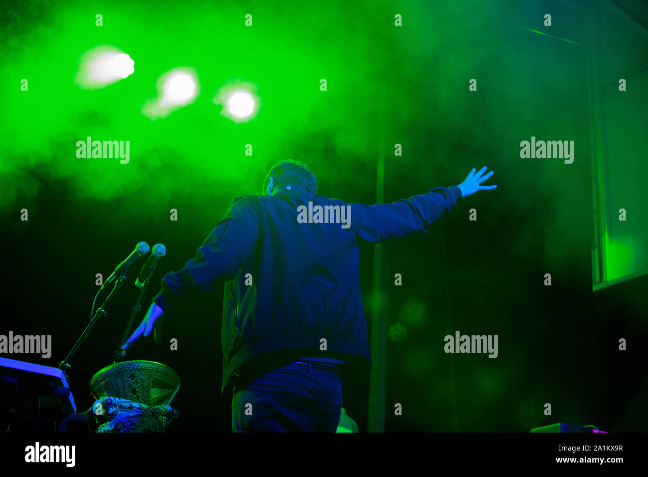 47Soul performs during a free show in Dunn Meadow during the opening ...