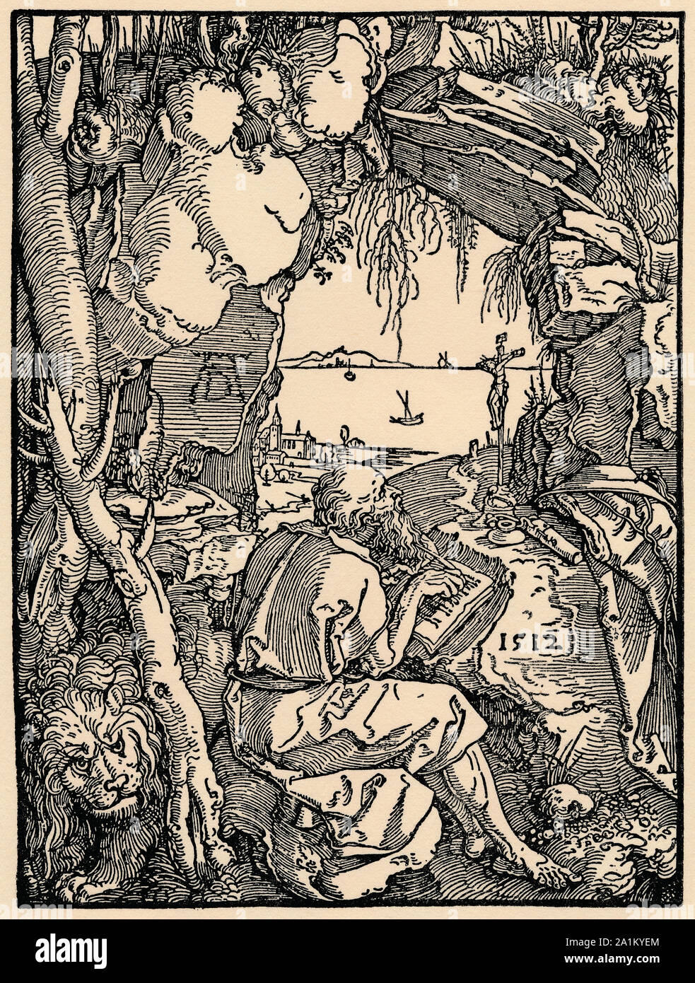 Albrecht Dürer, Hieronymus in der Zelle, Hieronymus in the cell, Albrecht Dürer Stock Photo