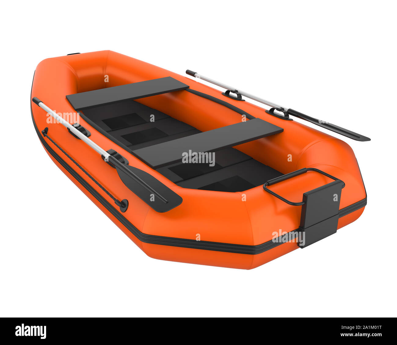 Inflatable Boat Isolated Stock Photo Alamy