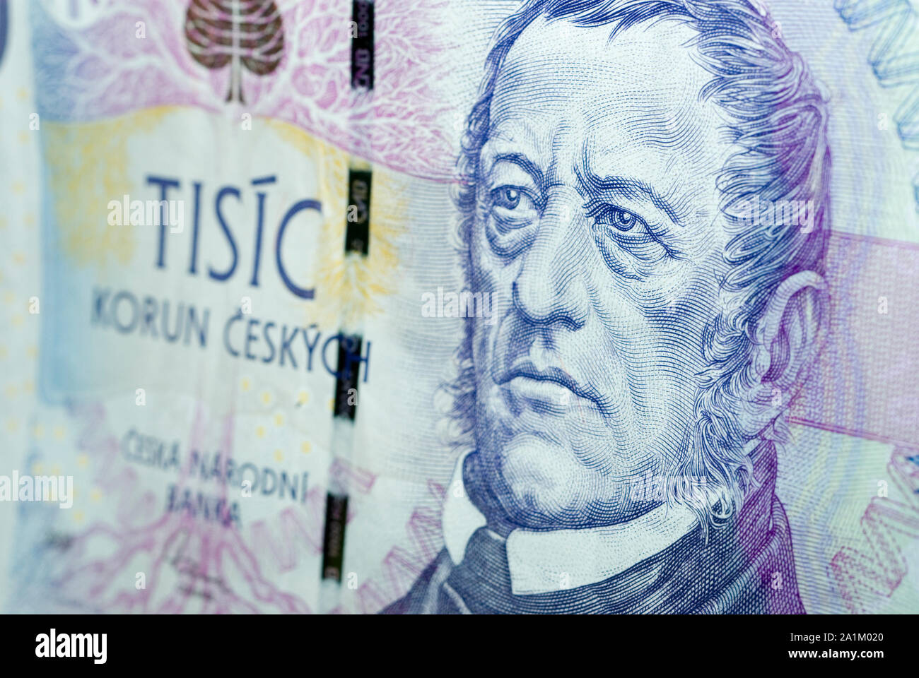 Czech Koruna Note Stock Photo