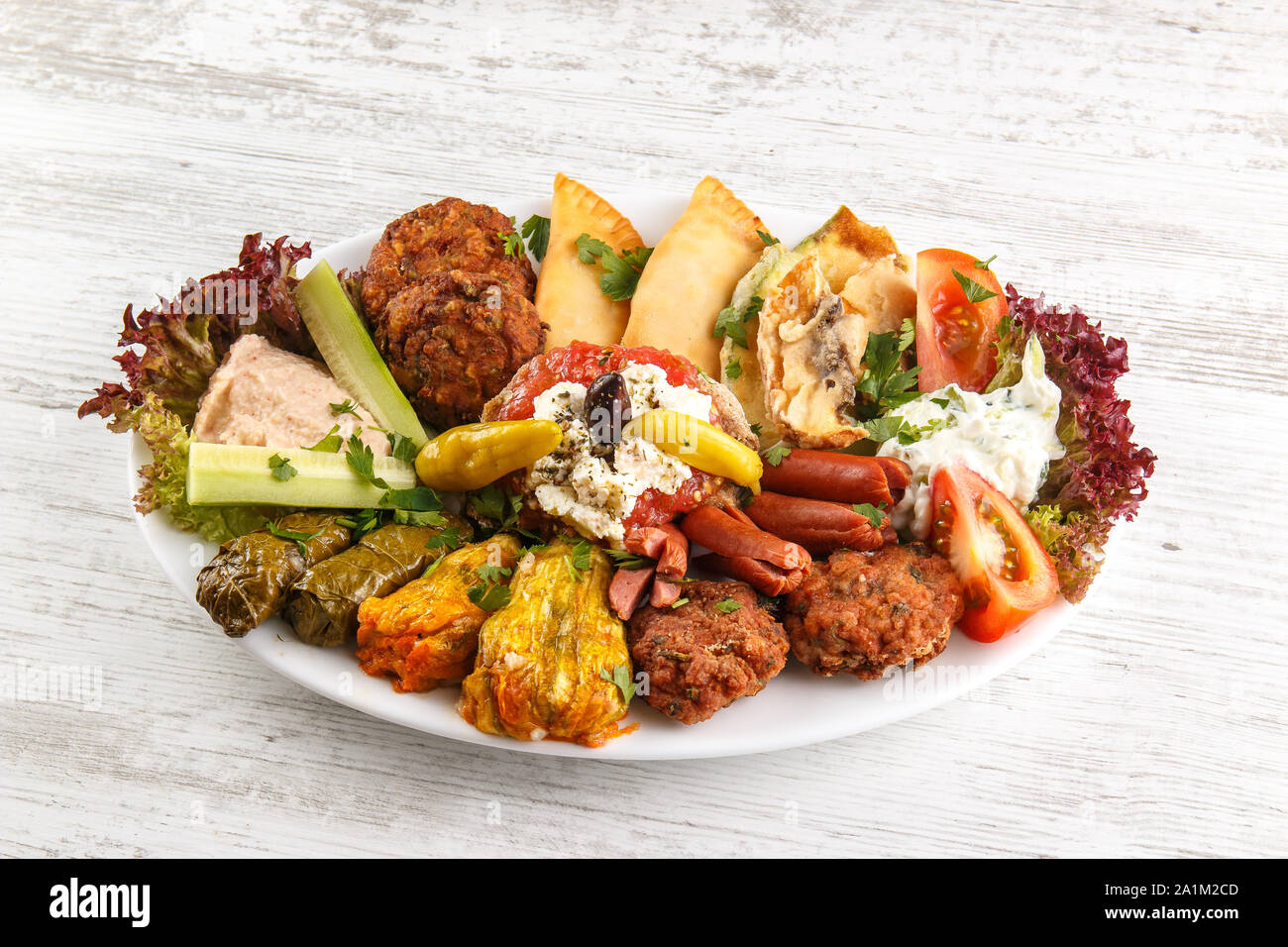 Greek appetizers, Meze Stock Photo Alamy