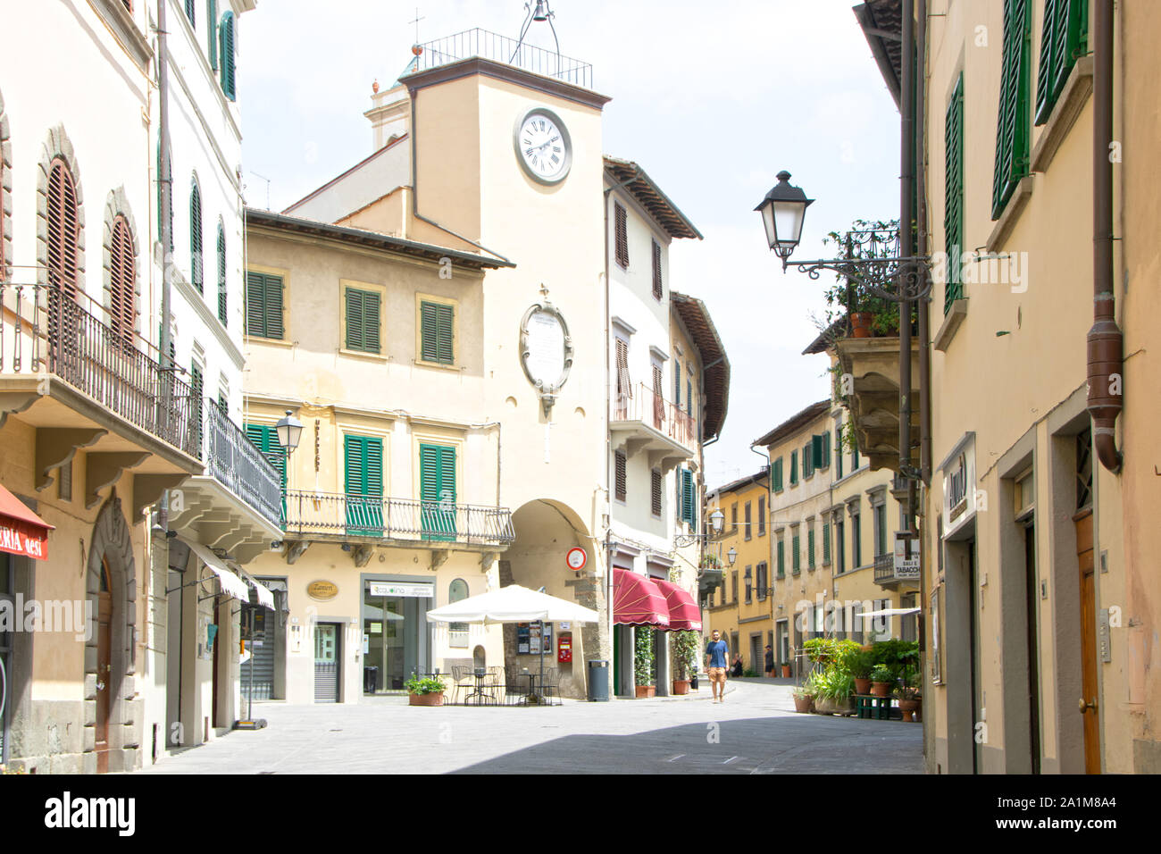 At San Casciano in Val di Pesa - Italy - On July 2019 - street in the  historicall center of the town in Chianti region Stock Photo - Alamy
