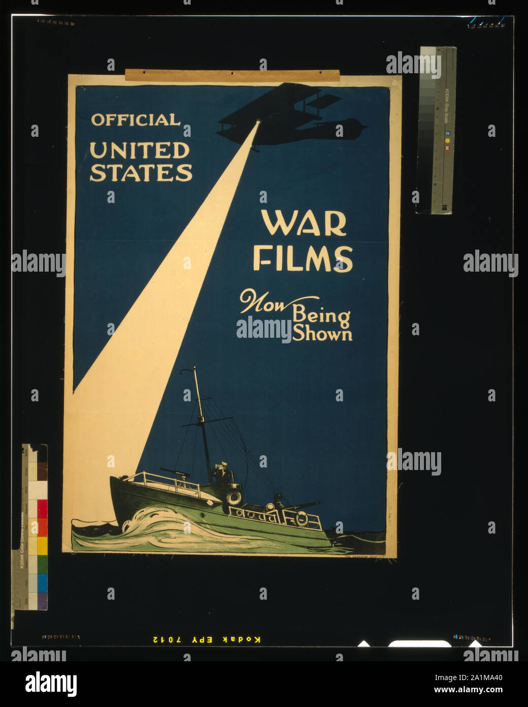 Official United States war films now being shown Stock Photo