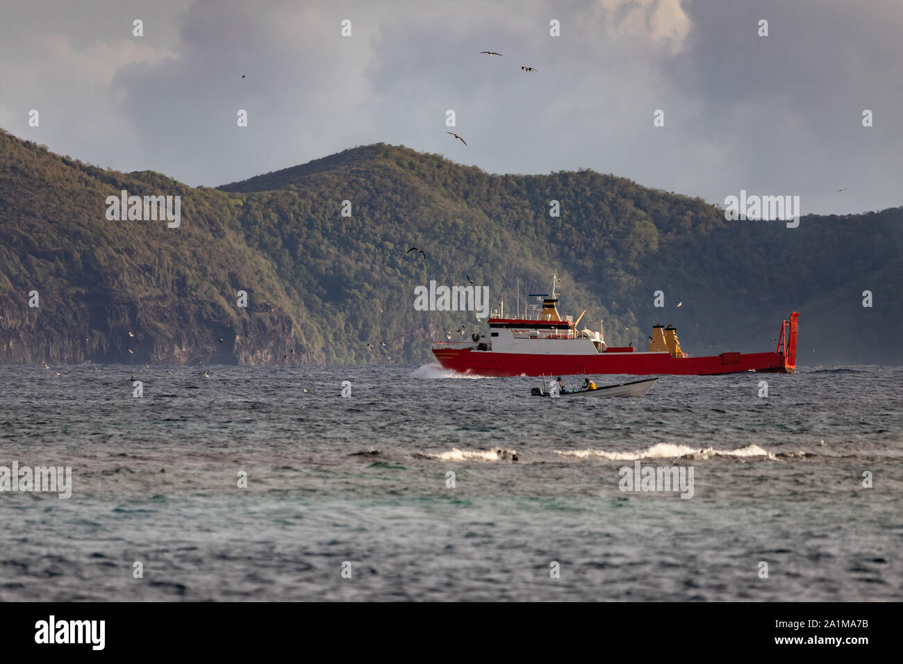 Saint Vincent and the Grenadines, Ferry boat to Barbados Stock Photo